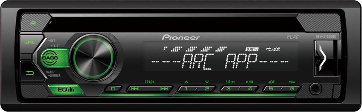 Pioneer DEH-S120UBG – 1-DIN autoradio met CD-speler, USB & AUX – 5-bands equalizer – 4×50 W