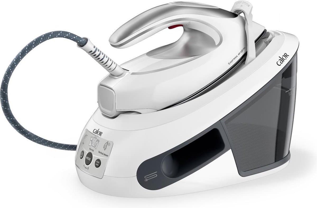 Calor Express Airglide SV8021C0 – Stoomgenerator – 7 bar – 450 g/min stoomstoot – Durilium AirGlide zool – 1,8L Waterreservoir – Strijkijzer zonder instellingen