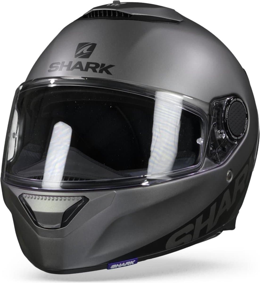 SHARK SPARTAN 1.2 BLANK Motorhelm integraalhelm Mat Antraciet Mat - Maat XL