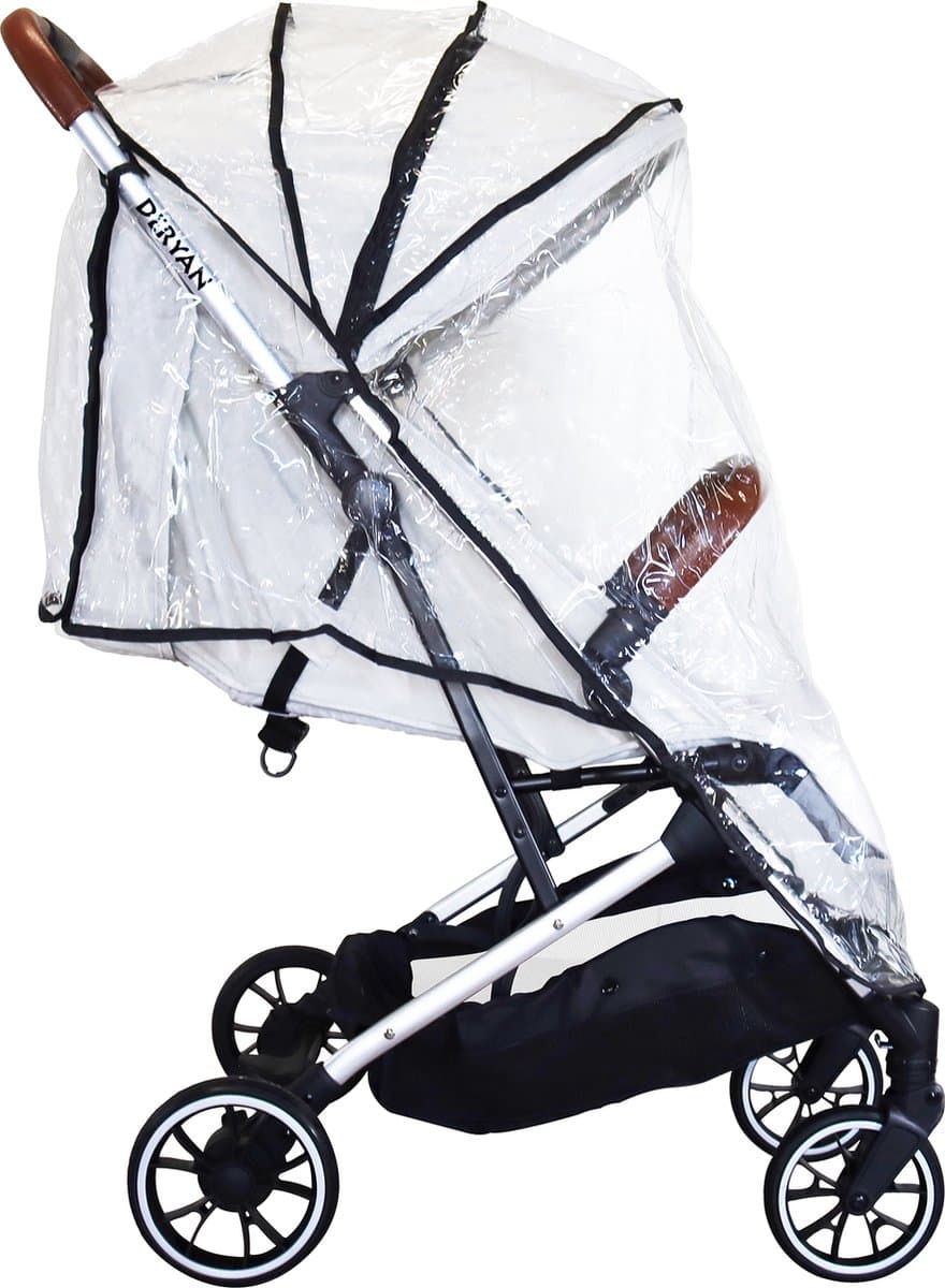 Deryan Rolo (Easy) Buggy Regenhoes - Transparant Universeel regenscherm voor buggy's - Universele regenkap