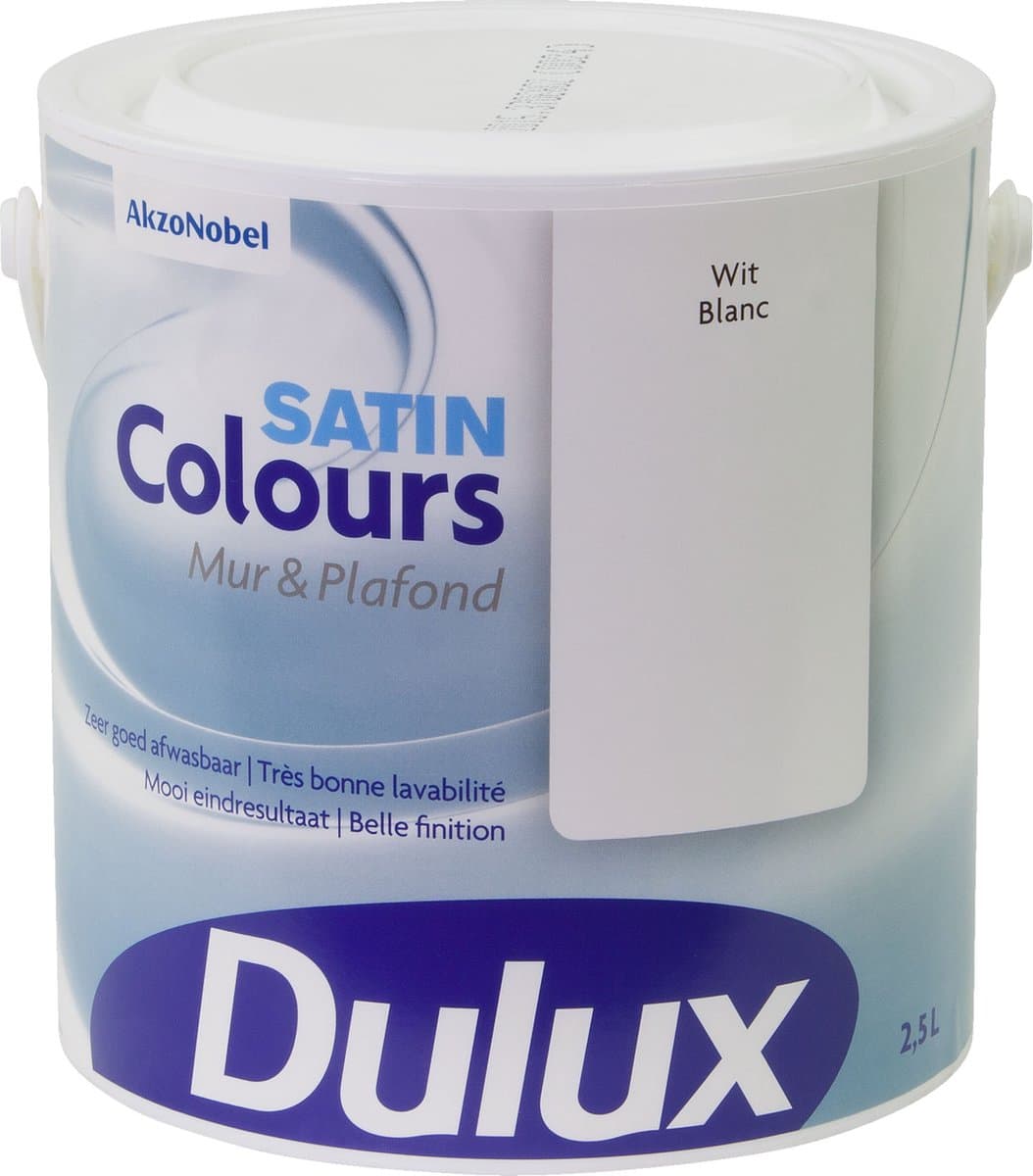 Dulux Colours Mur & Plafond Satin - Wit - 2,5 L