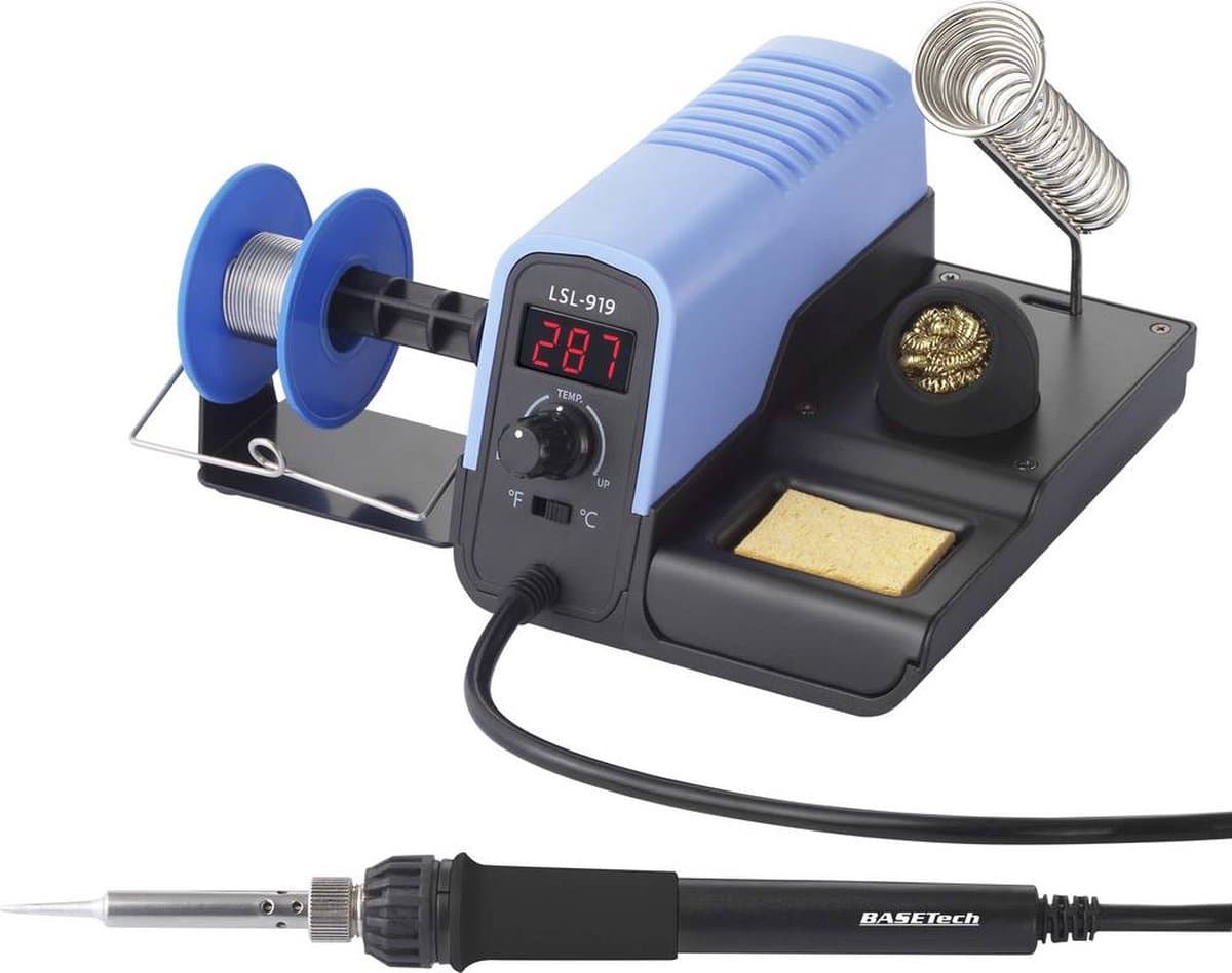 Basetech LSL-919 Soldeerstation Digitaal 30 W 160 - 480 °C Incl. soldeertin