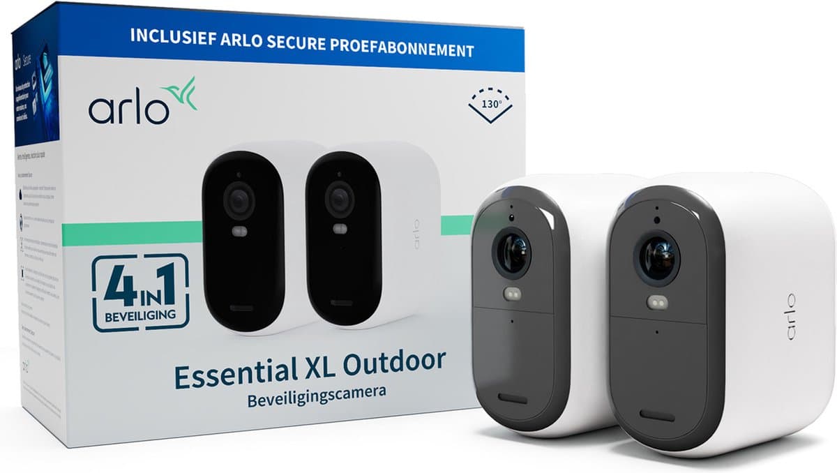 Arlo Essential HD XL draadloze beveiligingscamera voor buiten - 2 IP-Camera's