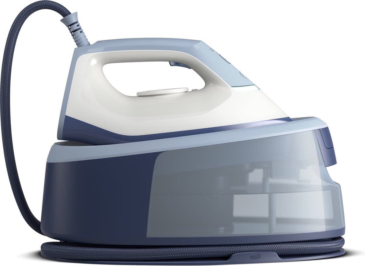 Philips Stoomstrijkijzer met Stoomgenerator PSG3000/20 - Met Station - Snel Warm - Verticaal Strijken - Groot Reservoir - Blauw