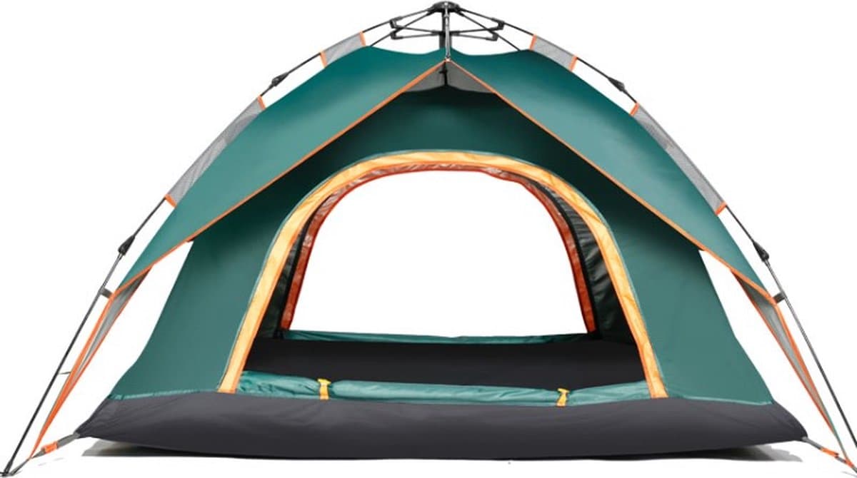 Tent –Familietent - Hoogwaardige Tent - Dubbele Deur Tent - Enkele Laag Volautomatische Outdoor Glamping Tent - Camping Tent – 2-3 Person Tent - Militair Groen