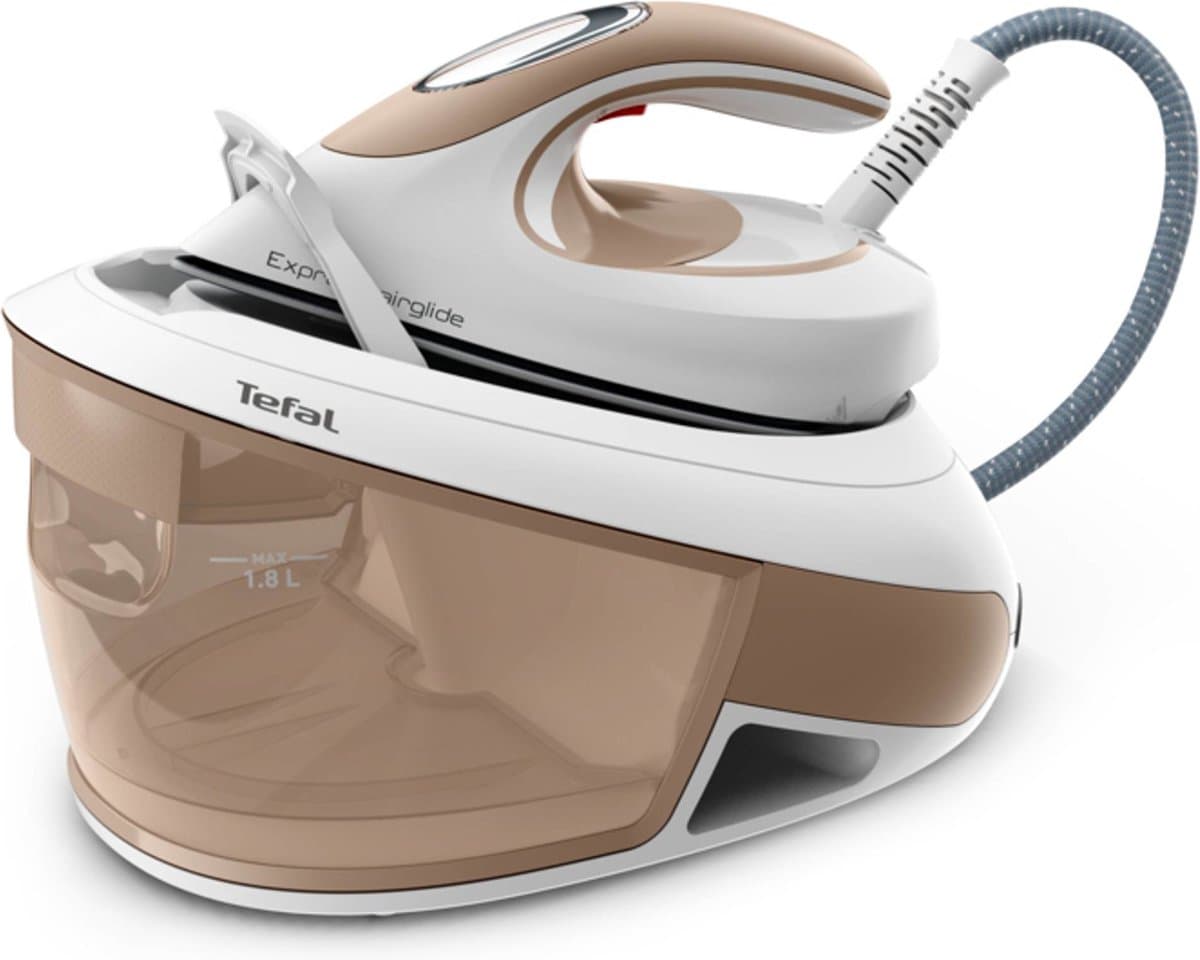 Tefal Express Airglide SV8027, 400 g/min, Durilium AirGlide soleplate, 6,5 bar, 1,8 l, 125 g/min, Bruin, Wit