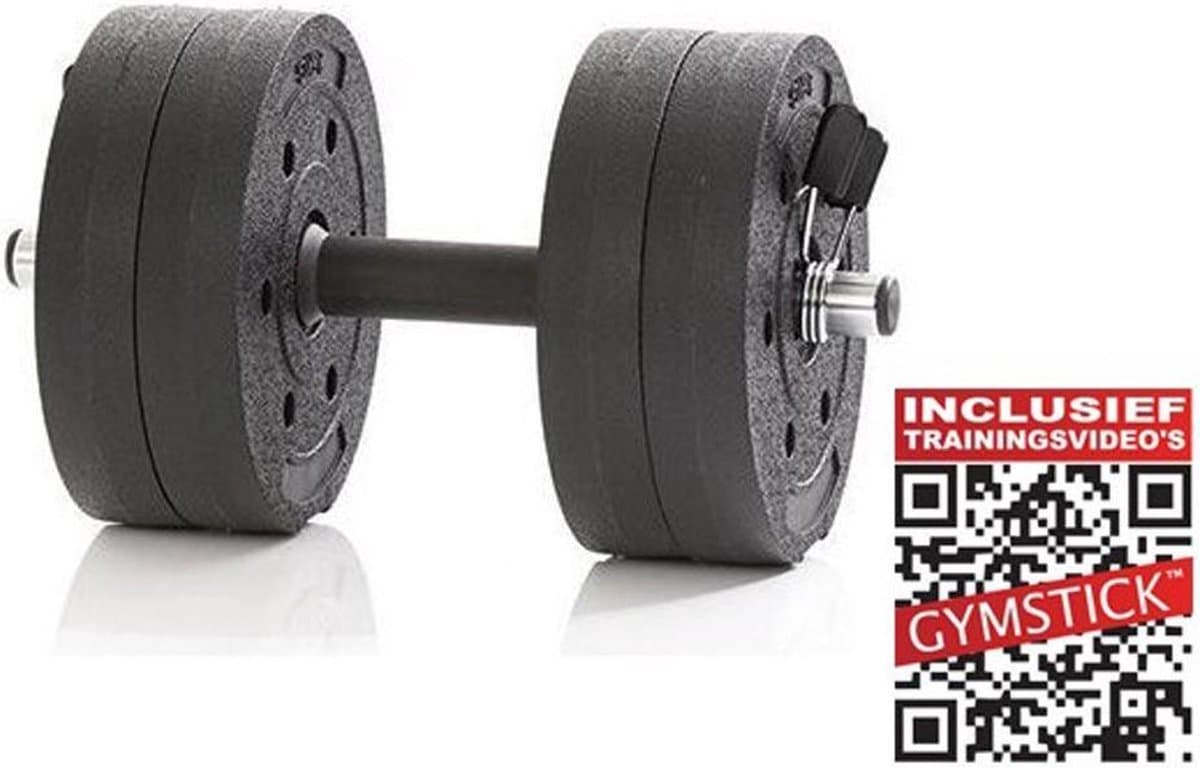 Gymstick Active Verstelbare Dumbbell Set - Halterset - Vinyl - 10kg - Met Online Trainingsvideo's