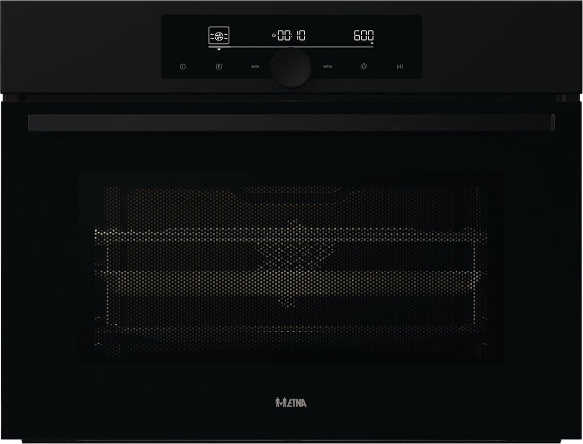 ETNA CM914MZ - Oven met magnetronfunctie - Turbo-hetelucht - XL Inhoud 50 l - Inverter 1000W - Matzwart - AirCrisp - Hydrolyse reiniging - 12 ovenfuncties