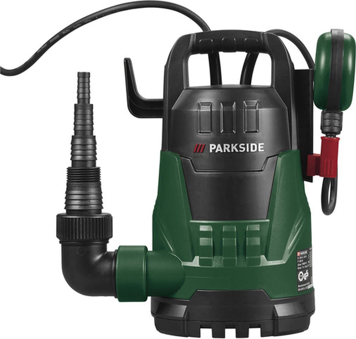 PARKSIDE® Dompelpomp 400 W - Debiet: max. 9000 l/u - Onderdompelingsdiepte: max. 7 m - Ideaal voor het leegpompen en overpompen van regentonnen, vijvers, bouwputten met grondwater of kelders na overstromingen of leidingbreuken