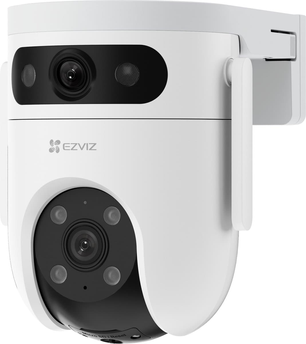 EZVIZ H9c 2K Buiten Camera Dubbele Lens - 360° Beveiligingscamera - IP Camera Buiten met Kleuren Nachtzicht - Beveiligingscamera AI Persoon/Voertuig Detectie - Tweeweg Audio - Wit - 1 Stuk