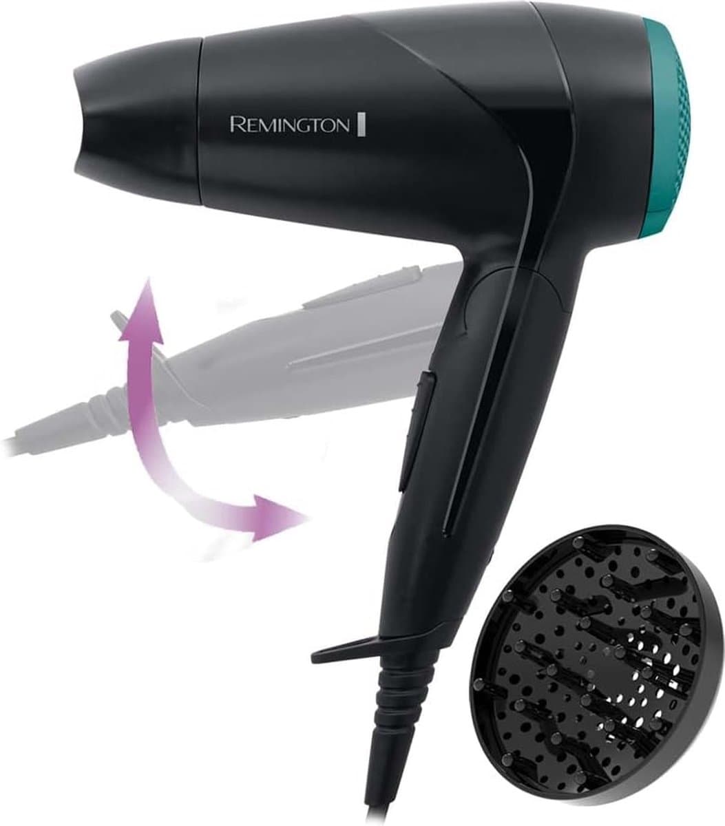 Remington D1500 Reishaardroger / Inklapbare Reisföhn 2000 Watt