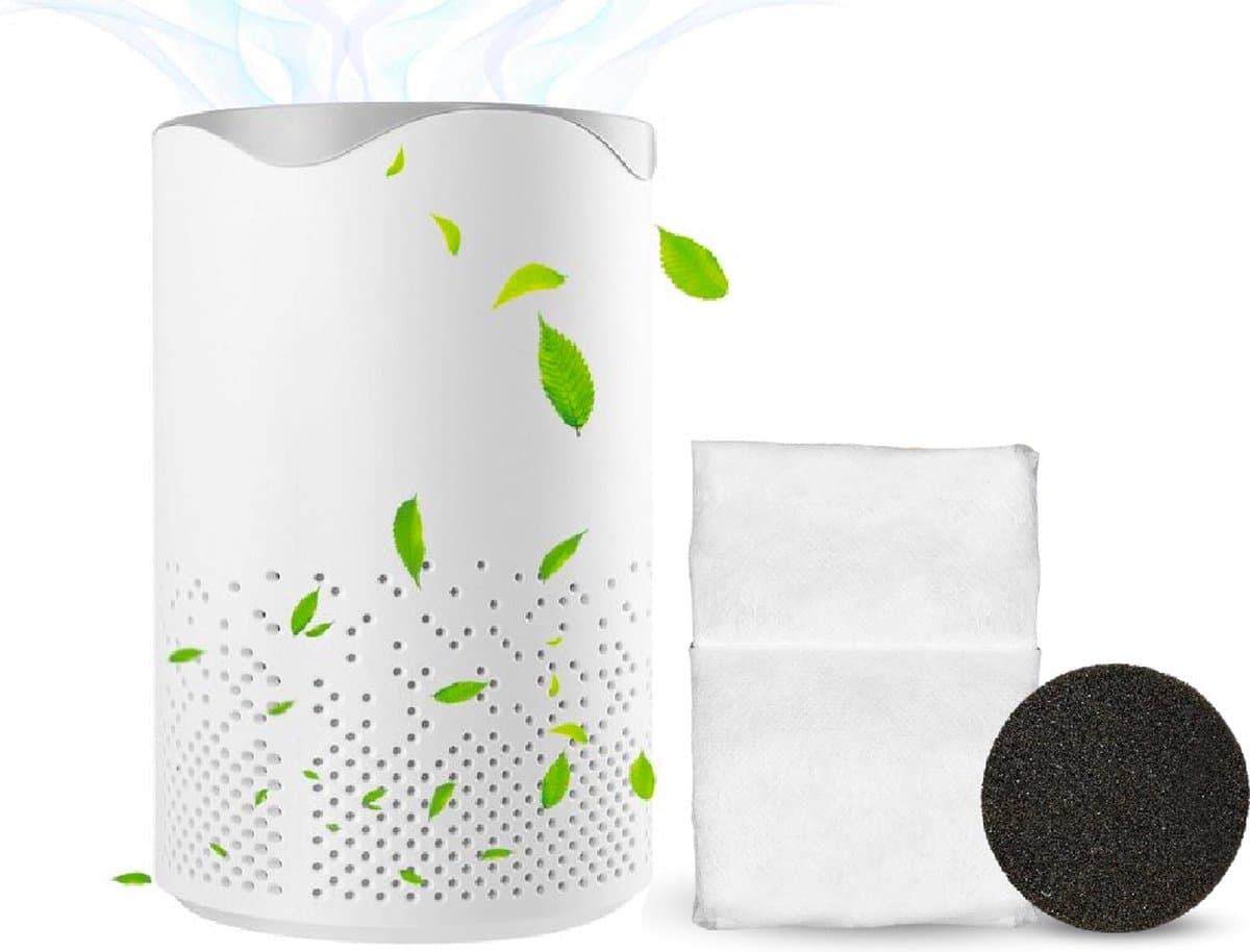 Luchtreiniger - Air Purifier - Mini Luchtreiniger met Ionisator / Actieve Koolstof - Vervangbaar HEPA Filter - UV lamp