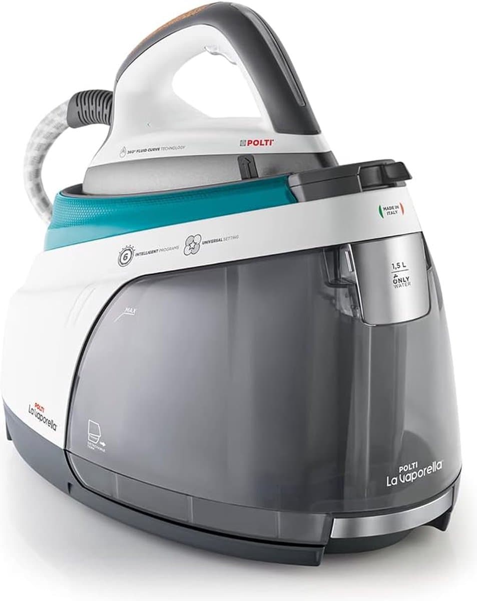 Polti La Vaporella XT100C 2350 W 1,5 l Aluminium zoolplaat Grijs, Turkoois, Wit