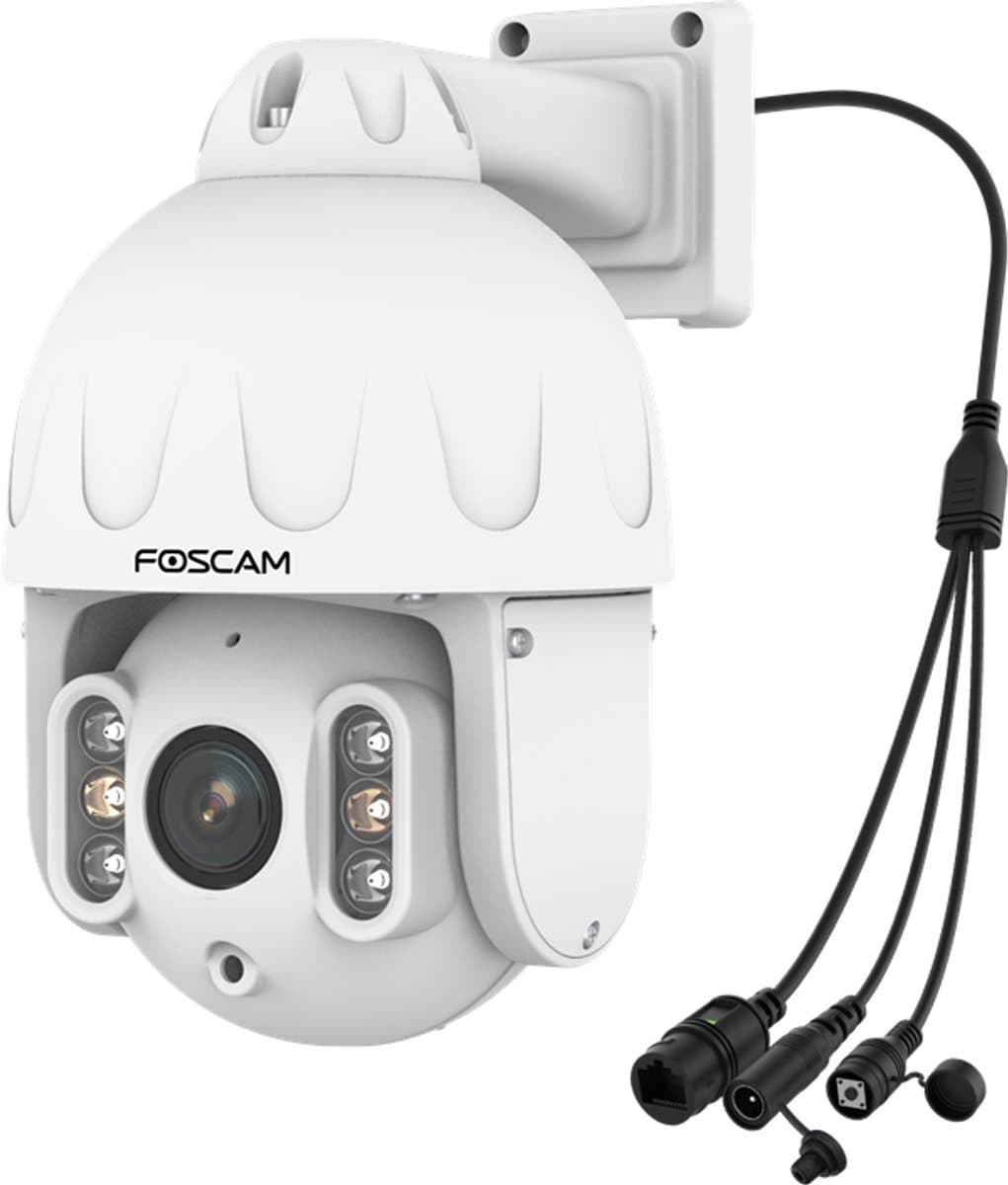Foscam SD8EP Beveiligingscamera - 4K/8MP - Spotlights - IP66 - Pan/Tilt - PoE beveiligingscamera - Nachtzicht 50m - Wit