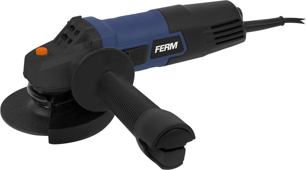 FERM - AGM1141 - Haakse slijper - 115mm - 500W - Compact - 3 meter kabel - Verplaatsbaar handvat - Eenvoudig verstelbare beschermkap - M14 as - Slijptol - Slijpmachine - Haakseslijper 115mm