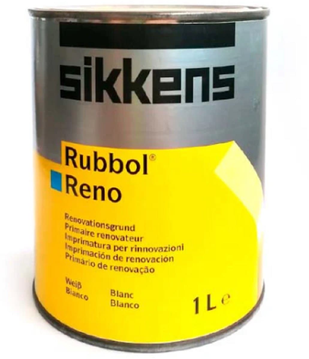 Sikkens Rubbol Reno - Synthetische grondlaag en tussenlaag voor oude houten constructies - Kleur Wit - 1 L
