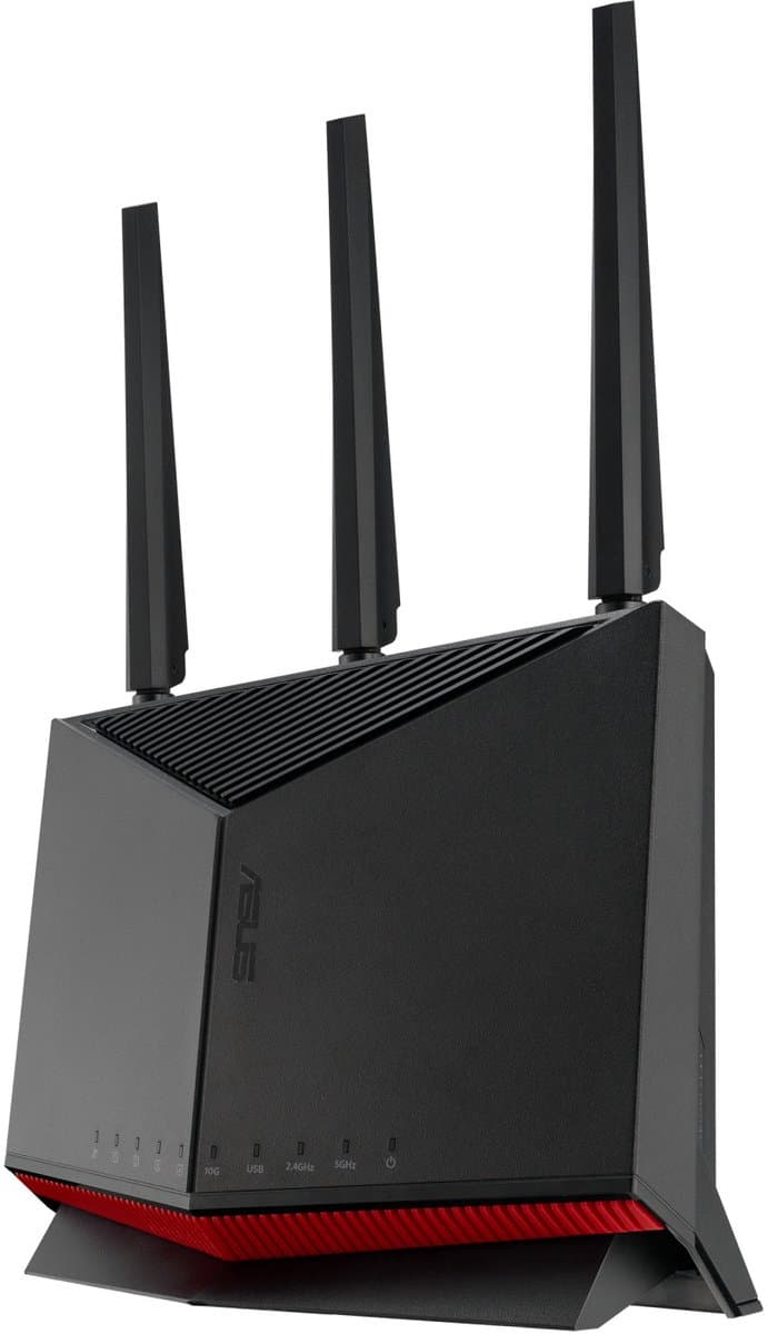 ASUS RT-BE86U - Draadloze Router - WiFi Versterker - 10 Gbps port - Dual-Band - 6800 Mbps - WiFi 7