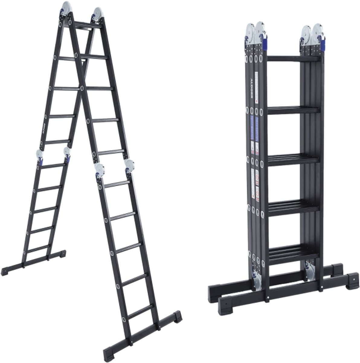 ALDORR Professional - Vouwladder 4 x 5 treden zonder platform - Aluminium – 2,80 meter