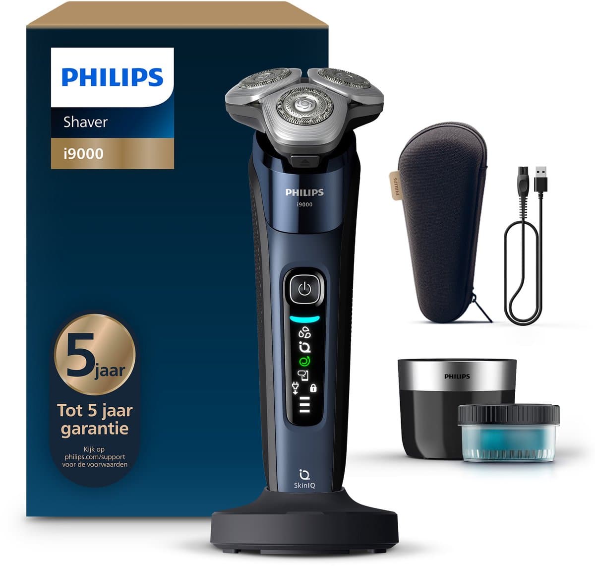 Philips Shaver i9000 Elektrisch Scheerapparaat Voor Mannen - Met Quick Clean Pod - Blauw - X9003/30