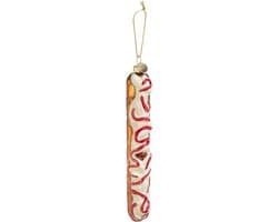 Santly kerstbal frikandel speciaal - Kerstballen - Kersthanger - Kerstornament - Kerstboom versiering - 16,5 cm - Glas