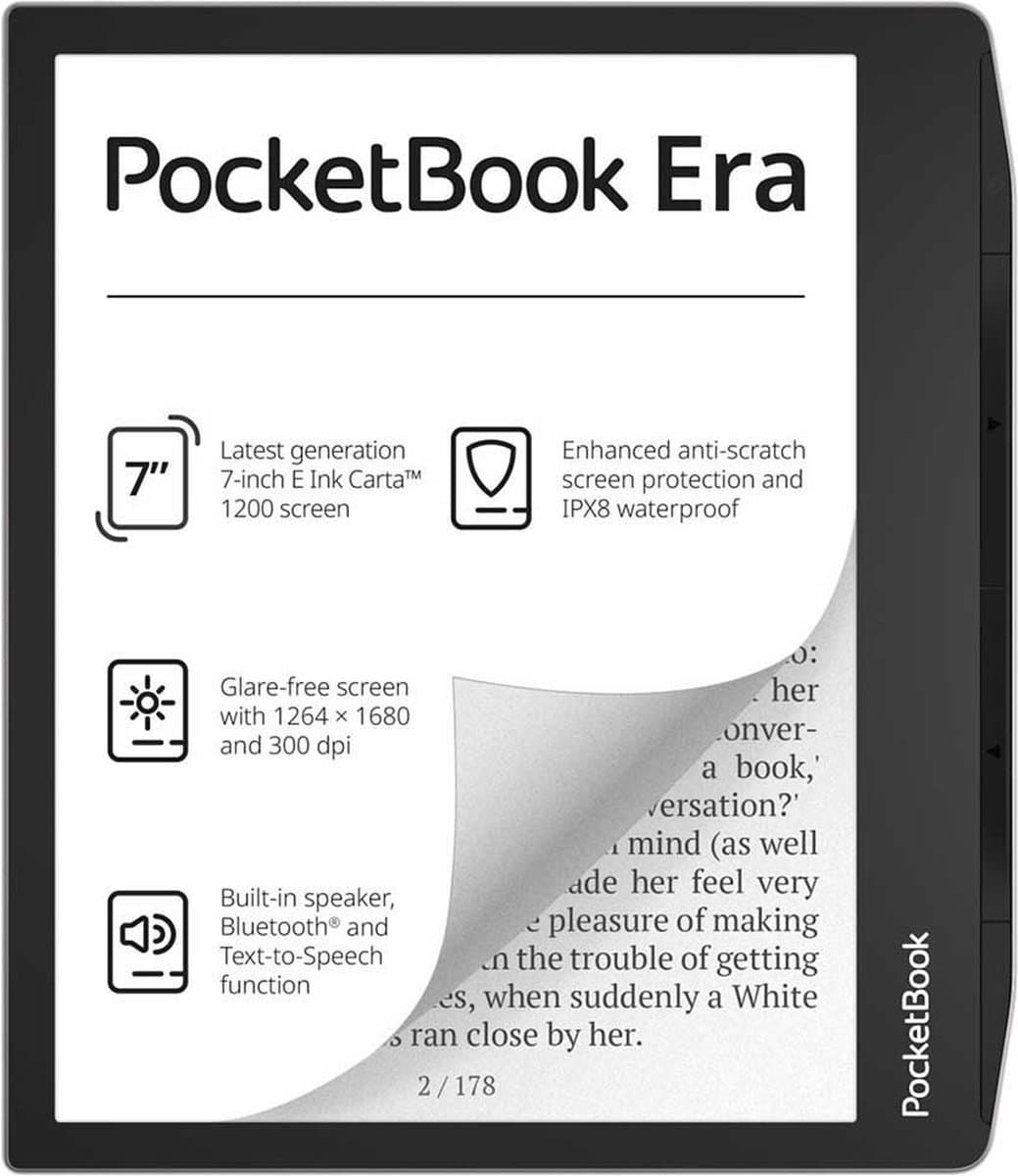 Pocketbook Era Stardust - Stardust Silver - 16GB - E-reader - Groot 7 inch scherm - Snel - Waterdicht