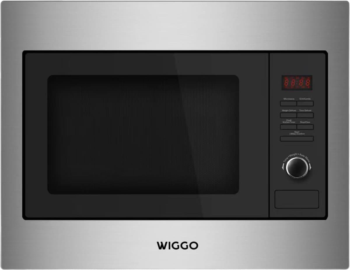 Wiggo WBM-G6025(BX) - Inbouw combi magnetron - 60 cm - 25 Liter - 1450 W - 5 jaar garantie - Zwart Rvs