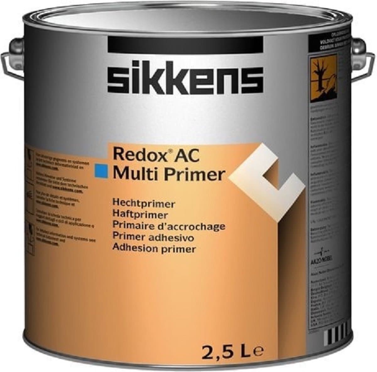 Sikkens Redox AC multiprimer voor verzinkt staal, aluminium, kunstof enkoper - 2.50 L - RAL 7042 - Grijs