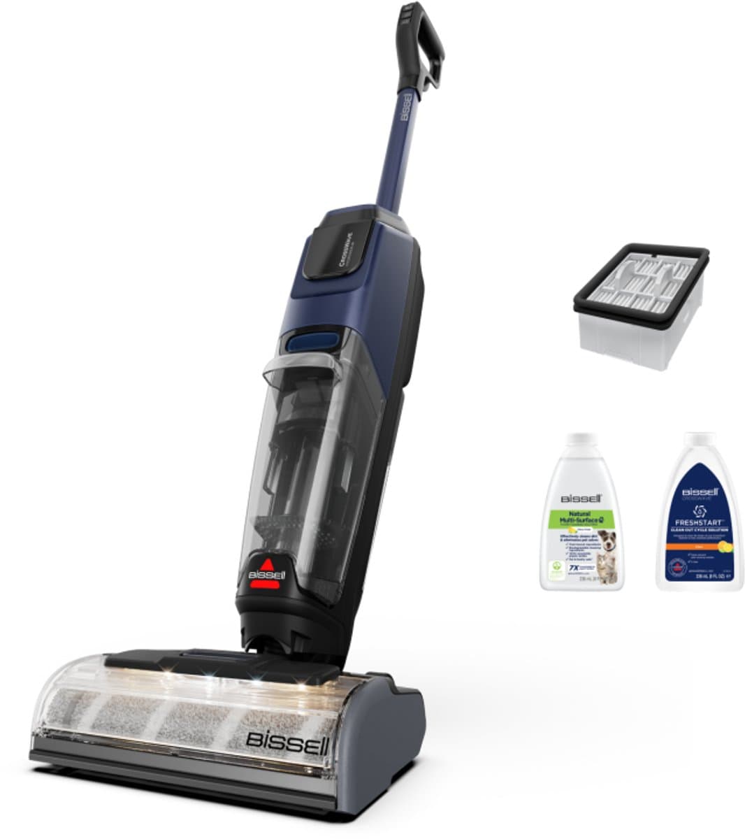 BISSELL CrossWave HydroScrub Select Draadloze Steelstofzuiger met Dweilfunctie - 2-in-1 Stofzuiger & Dweil - PowerVac & PowerMop - ZeroGap Randreiniging - Multi Surface Cleaner - 4284N