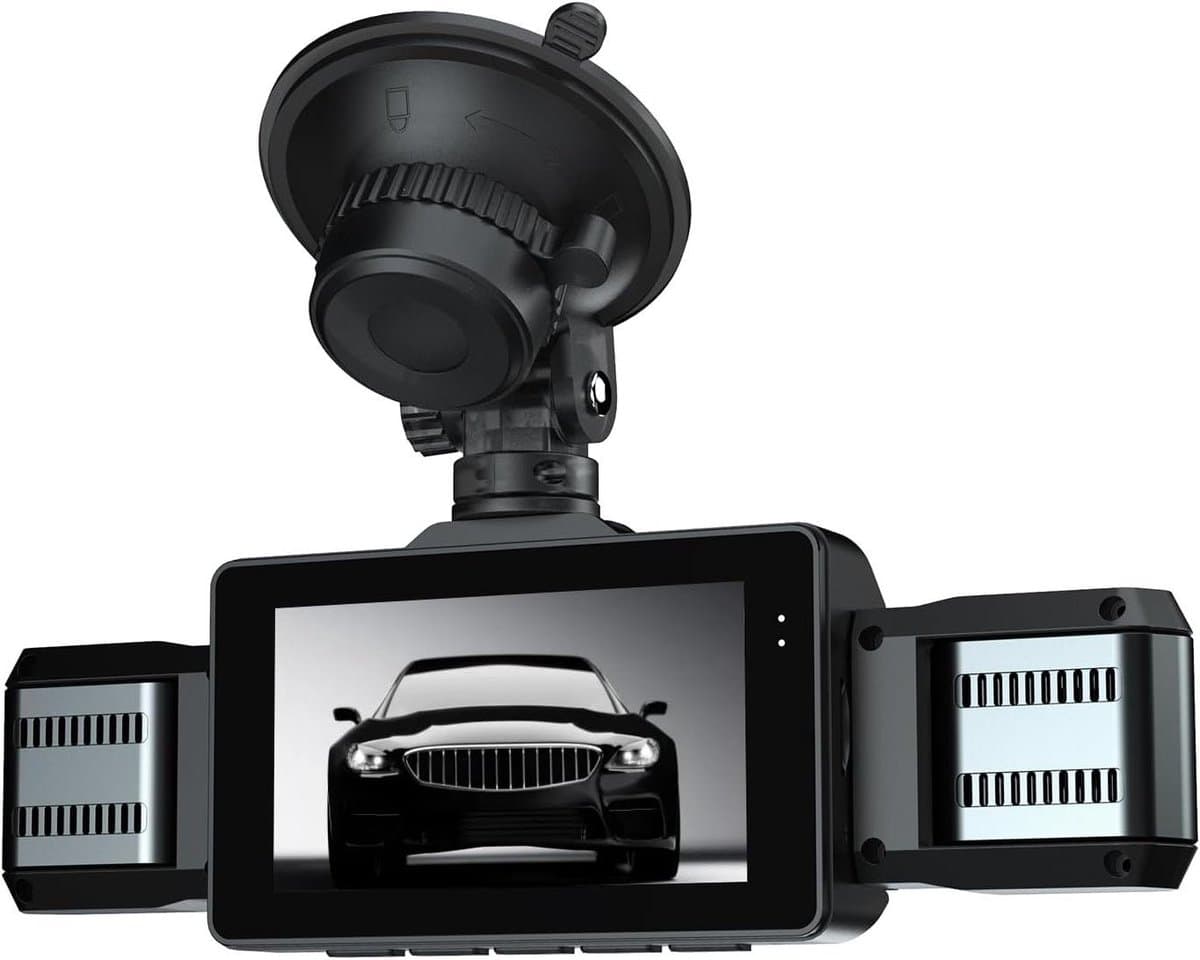 Auto Dashcam - 4 Kanaals Camera - Veilig Rijden - 360 Graden Zicht - 3 Inch Scherm - Zwart