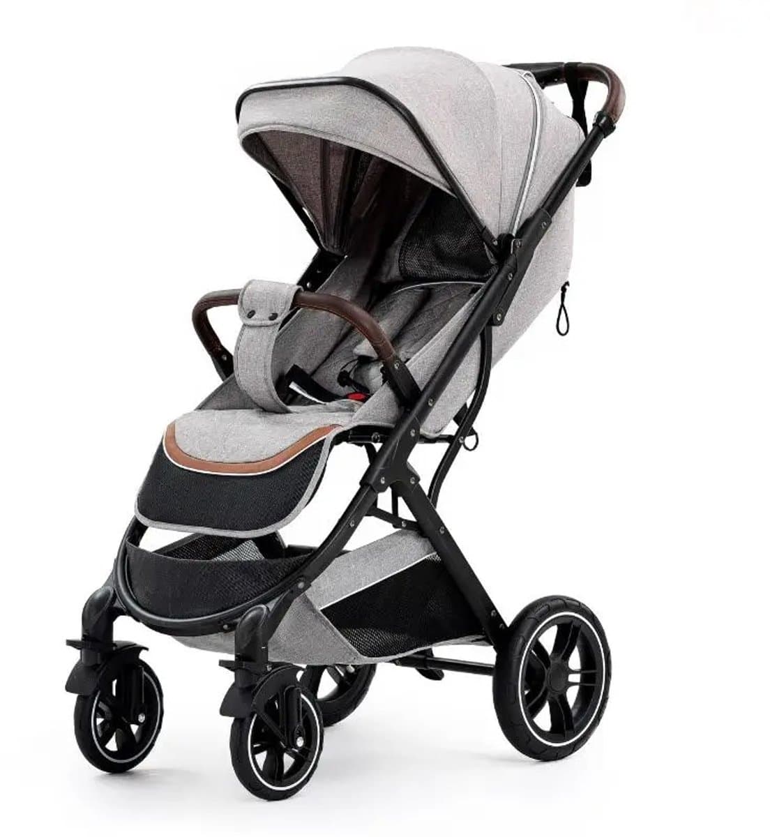 Trendique - Kinderwagen - Buggy - Stroller - Wandelwagen - Lichtgewicht - Inklapbaar - tot 4 jaar & 20 kg - 50x28,5x107 cm - Grijs