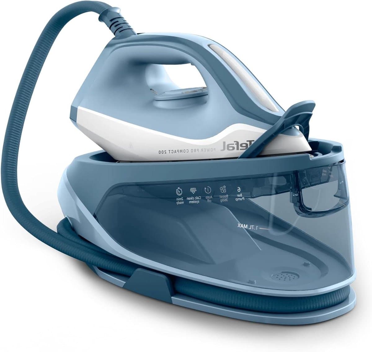 Stoomgenerator - Stoomapparaat - Kreukvrij Strijken - Krachtige Stoomboost - 1.7L Tank - Blauw