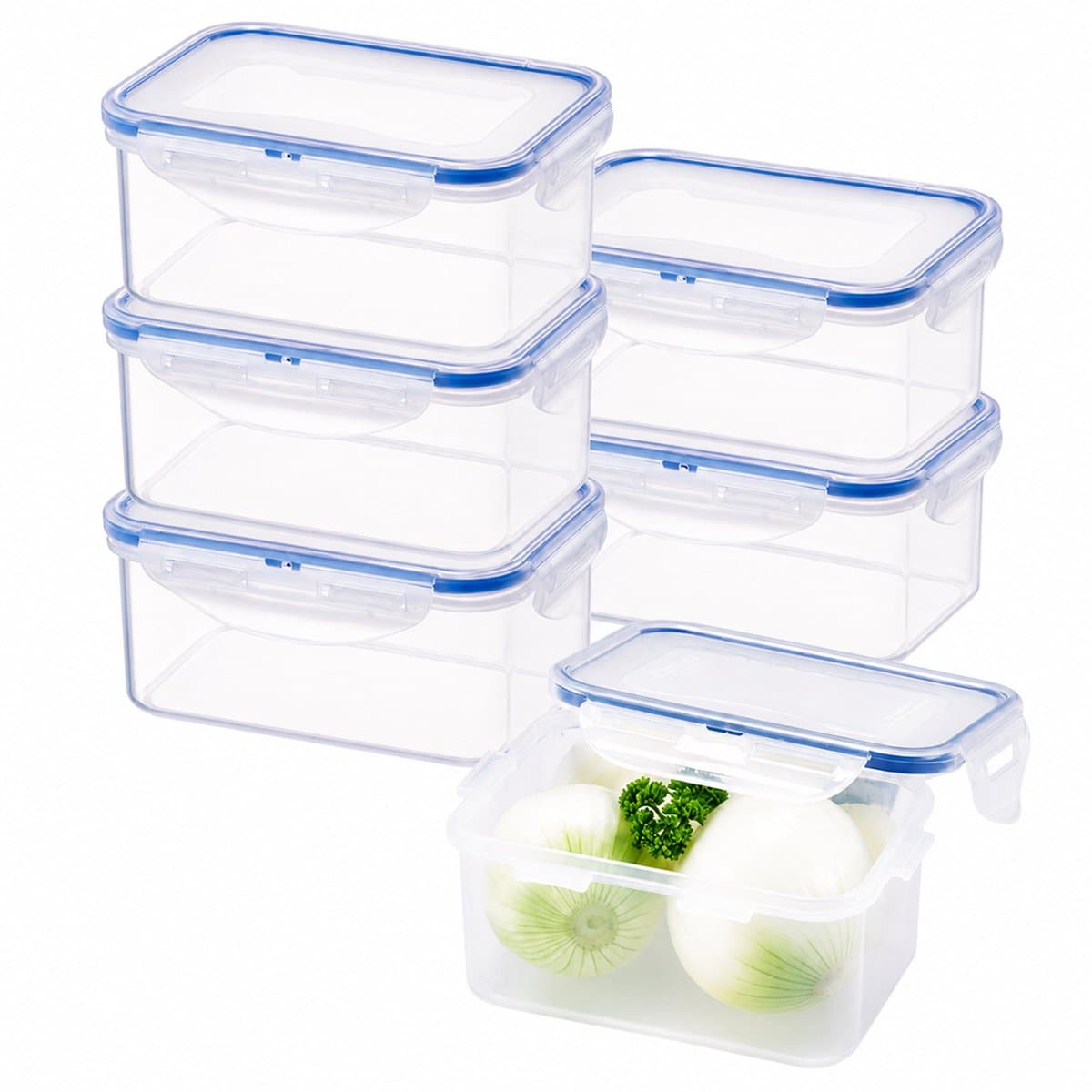 Lock&Lock Diepvriesbakjes - Meal prep bakjes - Vershoudbakjes - 600 ml - Set 6 stuks - 100% Lekvrij - BPA vrij - PFAS vrij - Magnetron bakjes met deksel - Diepvriesdozen - Bewaarbakjes - Vershouddoos - Transparant