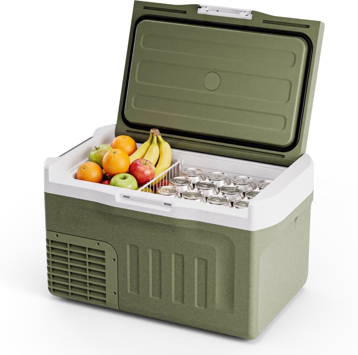 Auronic Elektrische Koelbox - Compressor - 21L - 12V en 240 volt - Camping Koelkast - Frigobox Auto - Groen