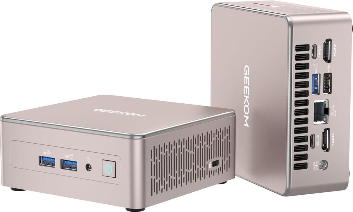GEEKOM NUC Mini-pc, A5mini pc met Windows 11, AMD Ryzen 5 7430U (tot 4,3 GHz) desktop-pc, mini-computer, 16 GB DDR4 512 GB SSD met Windows 11 Pro, WiFi 6, HDMI, BT 5.2, pc voor games en kantoor,Mini pc desktops,Game pc