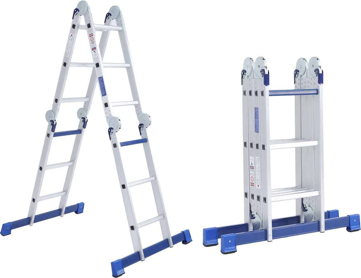 ALDORR Home - Vouwladder Aluminium 4 x 3 treden zonder Platform - 3,50 meter