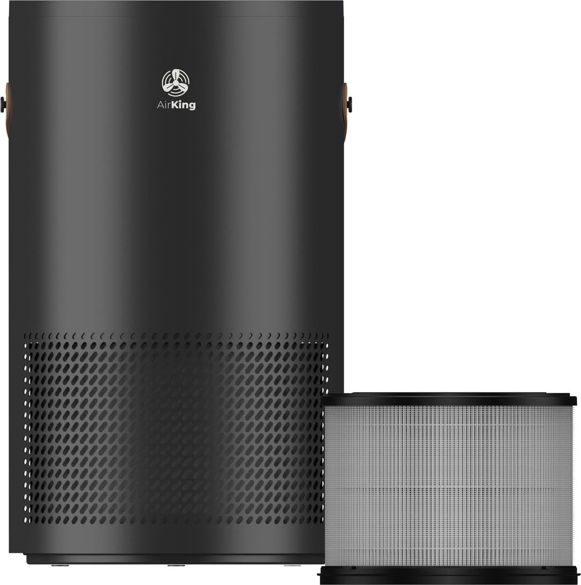 AirKing Luchtreiniger HEPA 13 + koolstoffilter, UV-C filter, Ionisator - Air Purifier tegen huisstofmijt, hooikoorts, allergie en stof - 230 m³/u