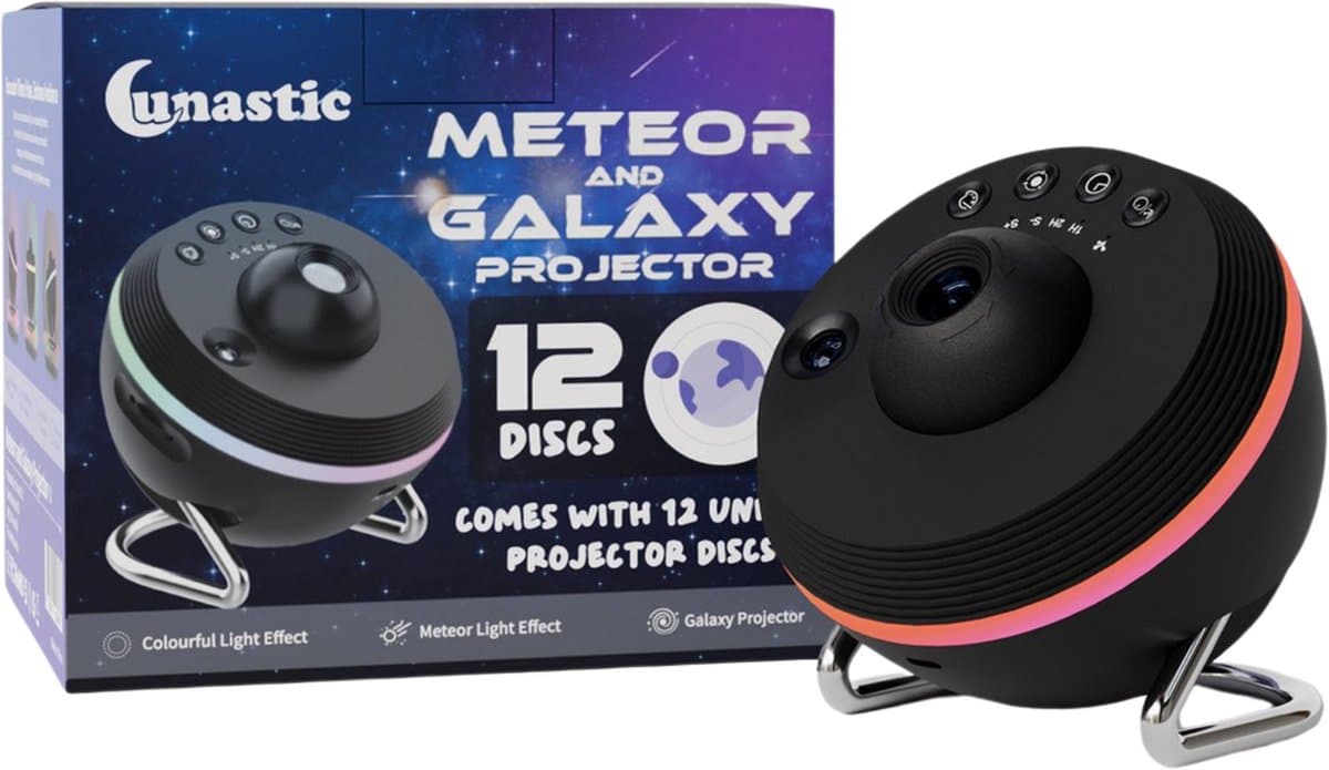 Lunastic 4K Sterrenhemel Projector met 12 Planetarium Projecties - Galaxy Projector Sfeerlamp - Sterrenprojector - Planetarium Projectorlamp - Galaxy Sterrenlamp