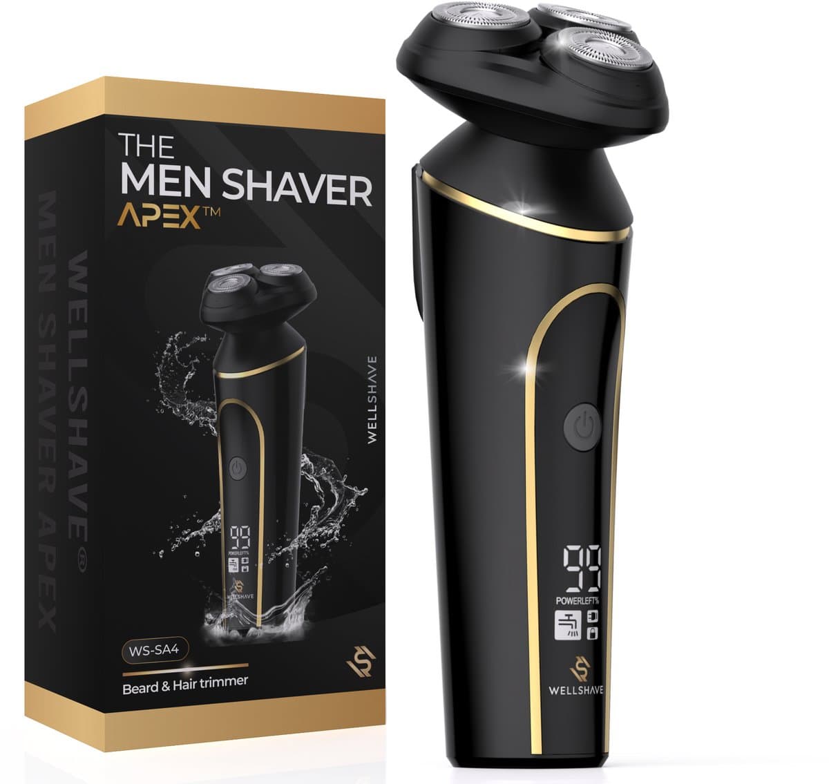 Wellshave 2 in 1 Scheerapparaat Apex - Scheerapparaat voor Mannen - Met Trimmer - Elektrische Scheerapparaat - Scheren - Baardtrimmer - Vaderdag Cadeau