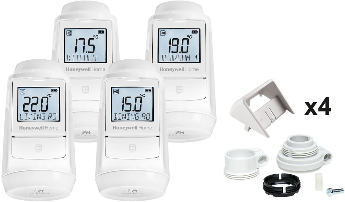 Honeywell Home Evohome HR93 Radiatorthermostaat - 4 stuks