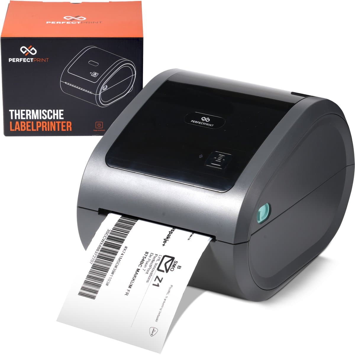 PerfectPrint Labelprinter - Labelmaker - Thermische Printer - Labelprinters - USB & Bluetooth Verbinding - Verzendlabel Printer PostNL & DHL + verzendetiketten
