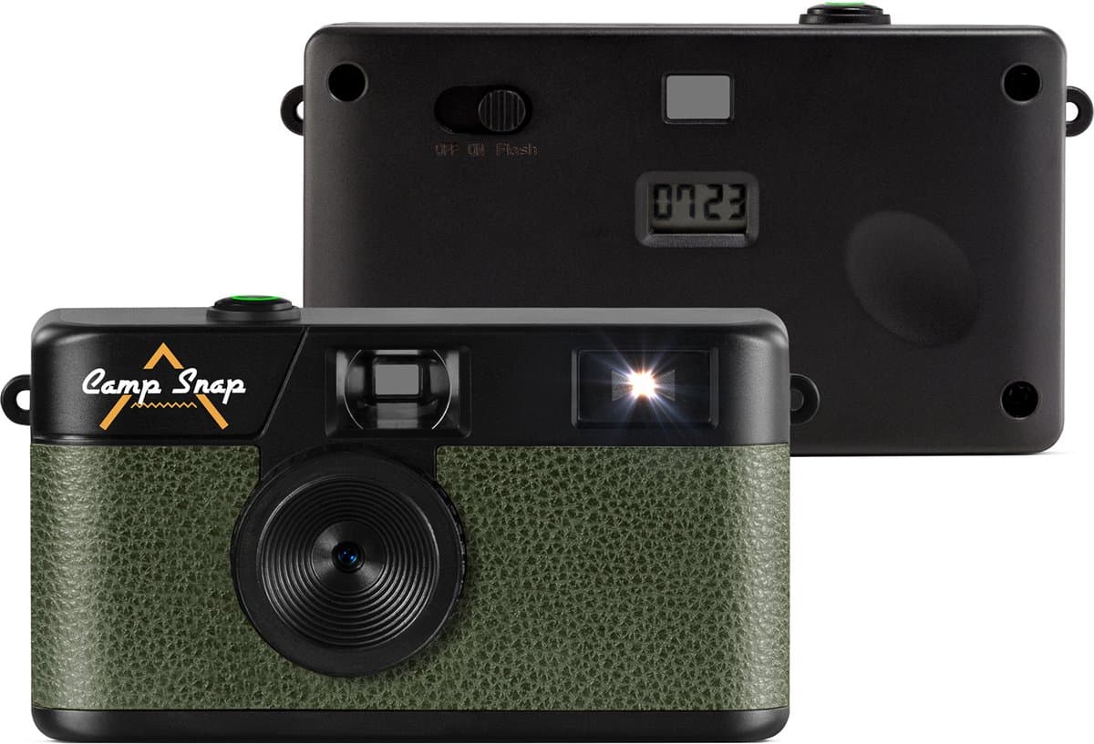 Campsnap Digitale Camera - Schermvrije Retro Fotocamera - 8 Megapixel - 2000 foto's - Minimalistisch Vintage Design - Met Flits - Oplaadbaar - 4GB - Groen