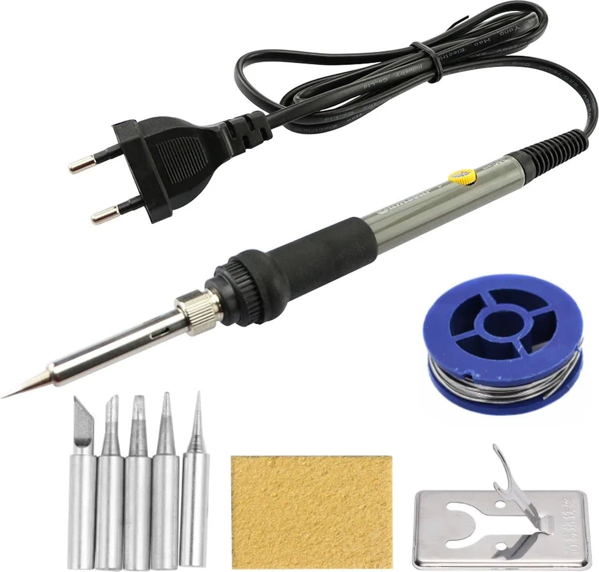 ProBuild 60W instelbare temperatuur lasoldeer rework station warmtepen tips elektrische soldeerbout voor reparatie - Grijs