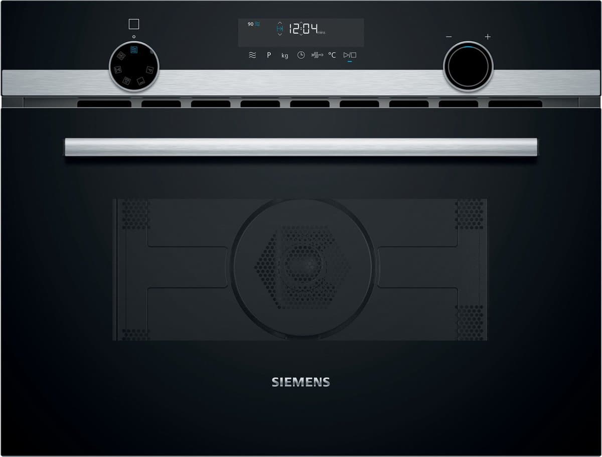 Siemens CM585AGS1 - iQ500 - Inbouwoven met magnetronfunctie - 60x45 cm - 44 l - Zwart - Eenvoudig te reinigen: Hydrolyse