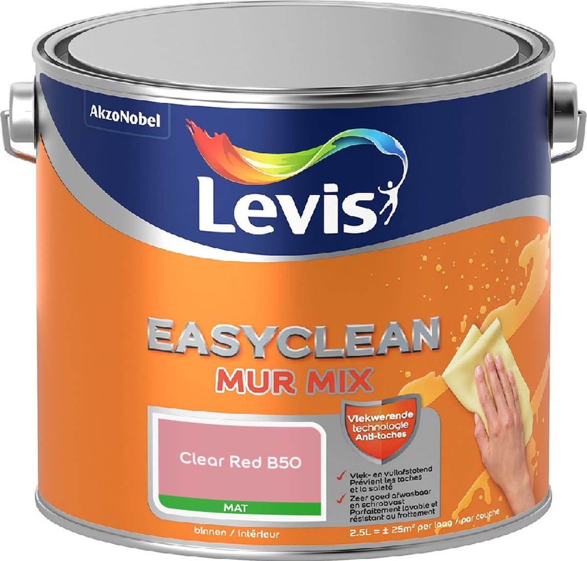 Levis - Easyclean Mur Mat Mix - Clear Red B50 - Mengverf - 2,5 L