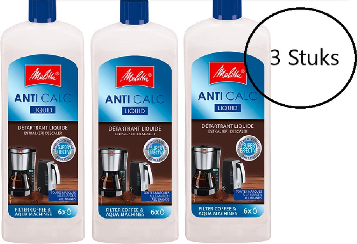 3 x Melitta Vloeibare Ontkalker