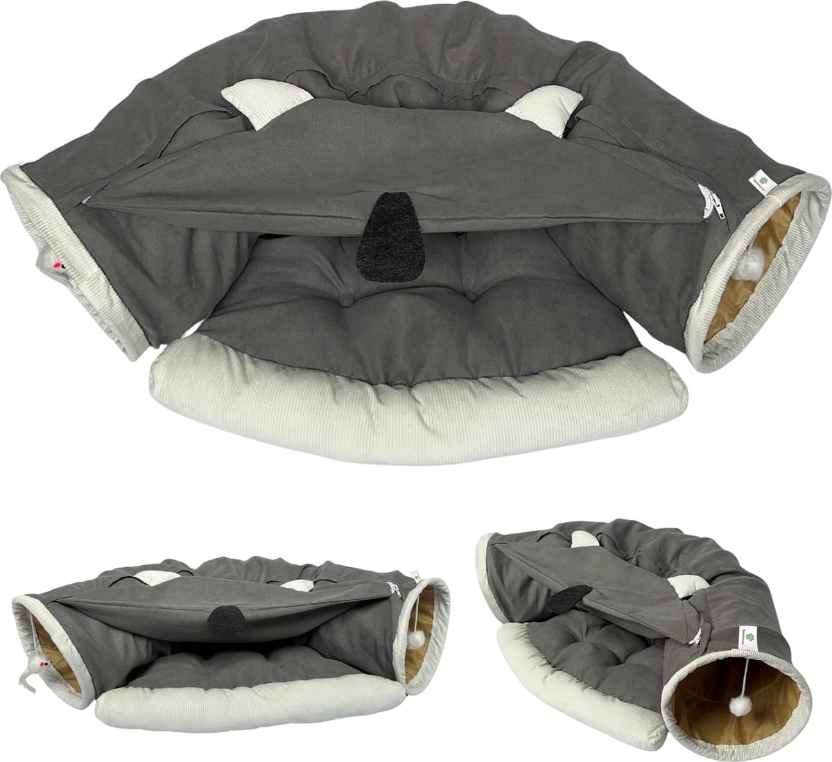 Pawsource Kattentunnel - kattenbed - speeltunnel - kattenmand 2in1