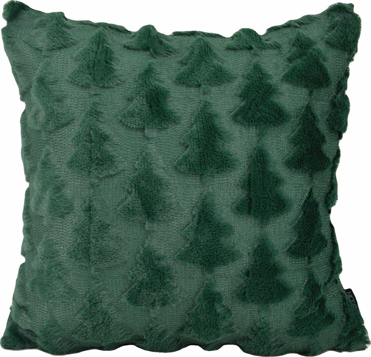 Kerst Furry XMAS Tree Groen Kussenhoes | 45 x 45 cm | Polyester