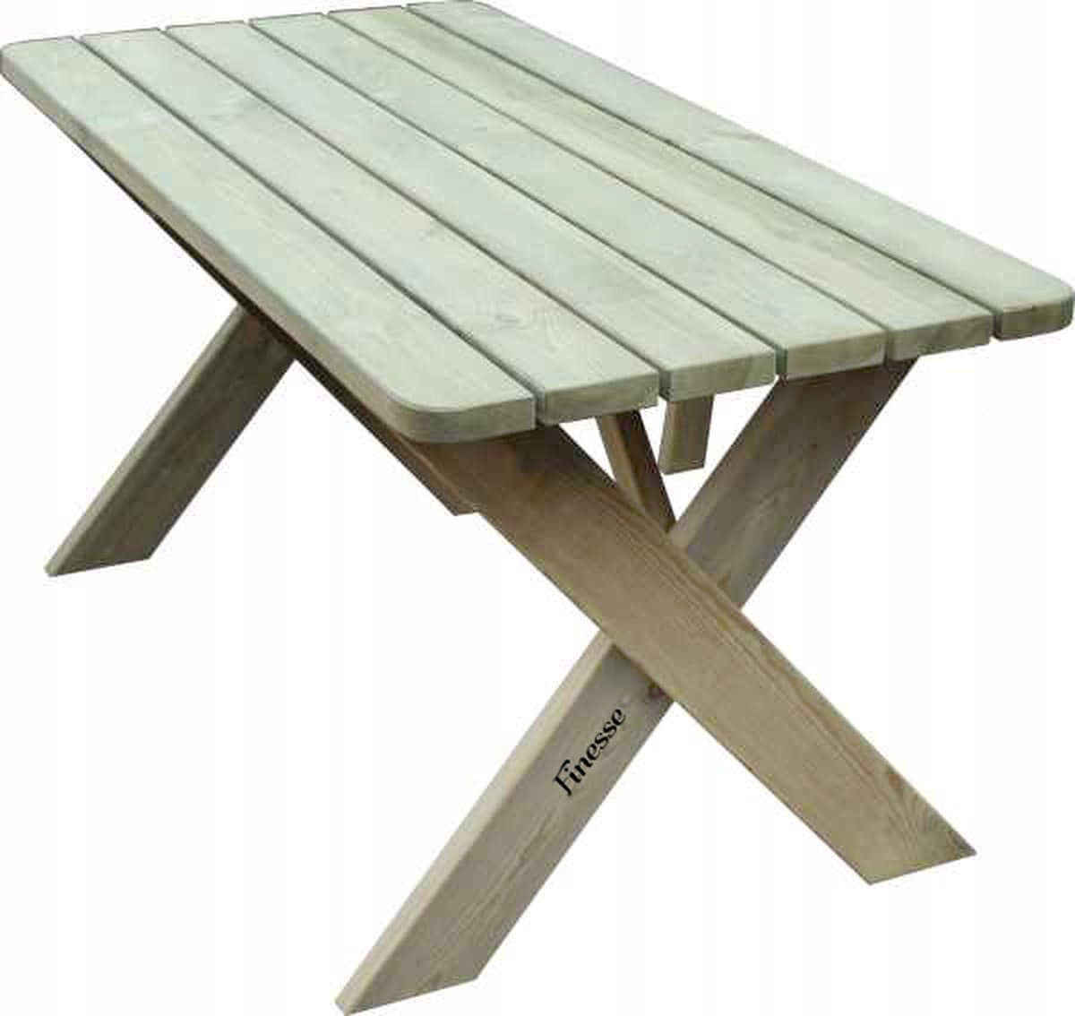 Houten Tuintafel 120cm – Premium - Extra Stevig & Landelijke Tuin tafel - Weerbestendig & Eenvoudige Montage - Andy