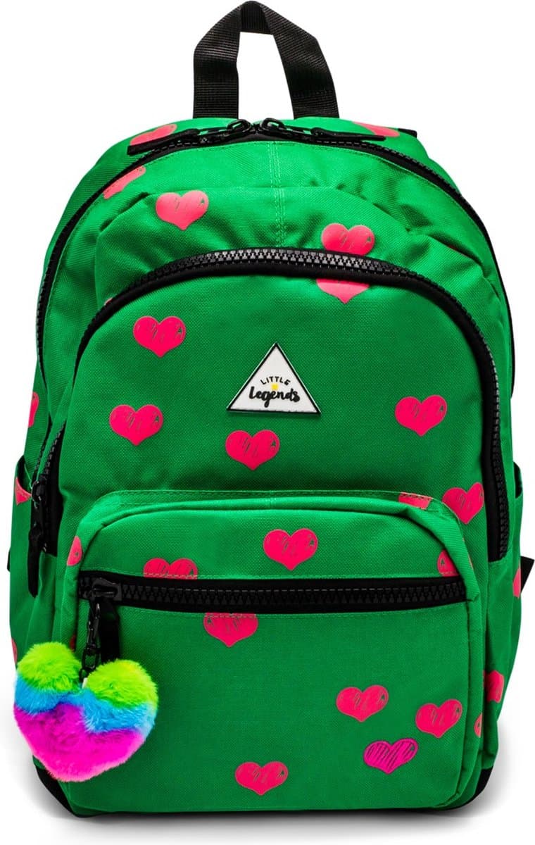 LITTLE LEGENDS BACKPACK L HEART Kinder Rugzak / Schooltas kinderen Meisje rugtas school met print - Green - One Size - (6096212827874)