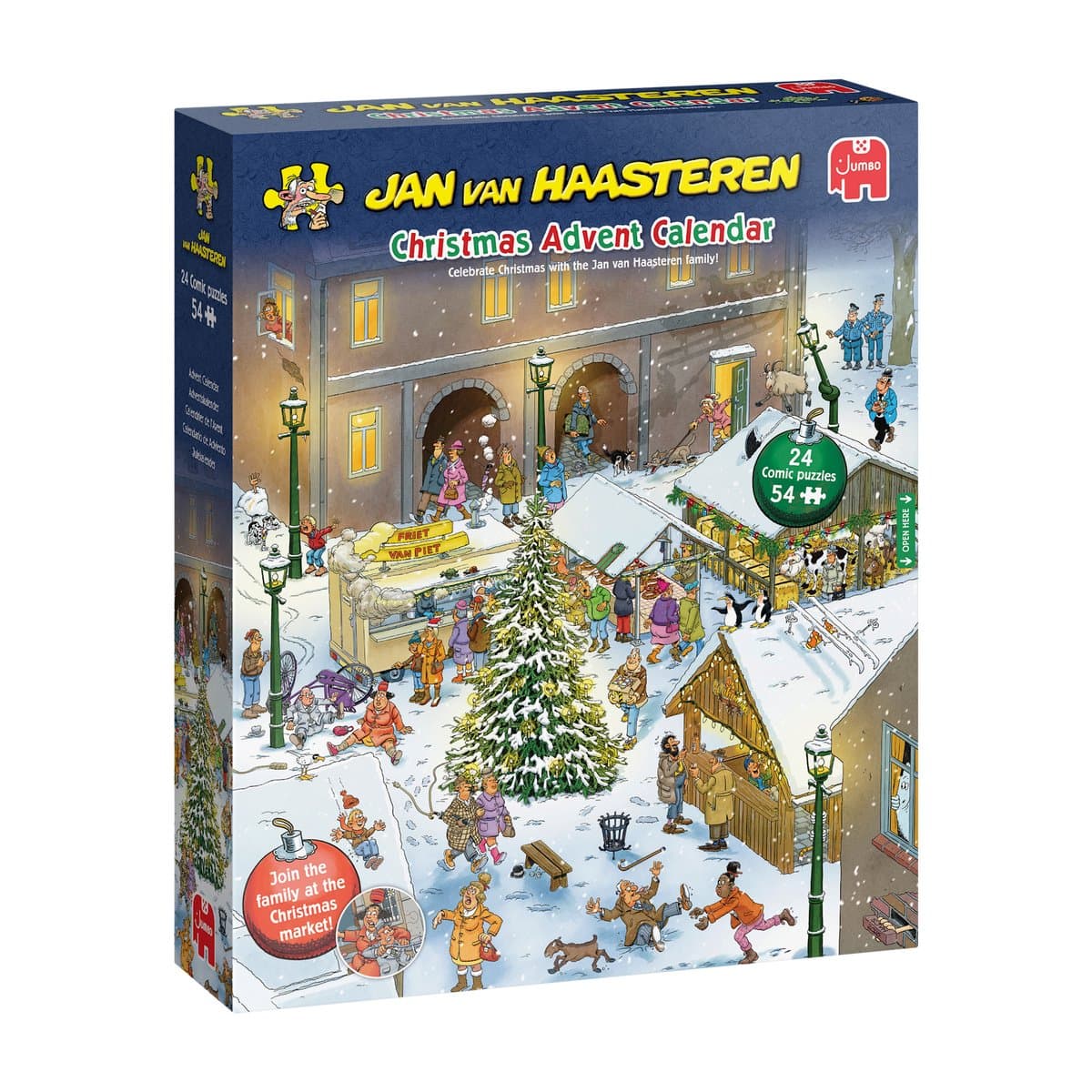 Jan van Haasteren Adventskalender 2026 - 24 puzzels van 54 stukjes - Legpuzzels volwassenen -